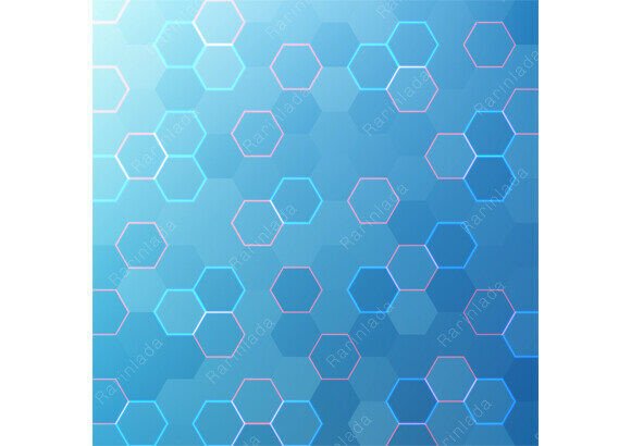 Download Hexagonal Grid Pattern Blue Background - Grid Collection