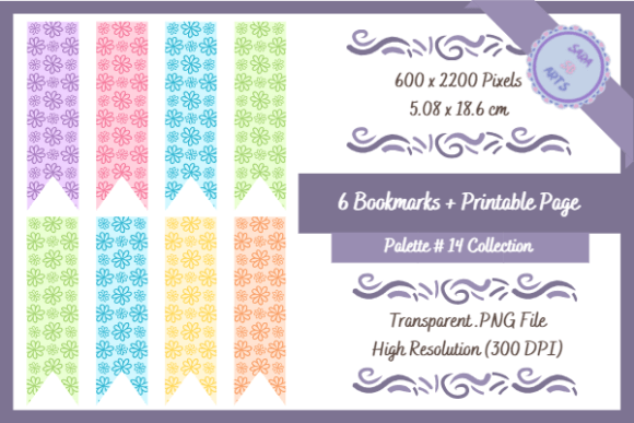Download Cute Printable Digital Floral Bookmarks - Cute Collection