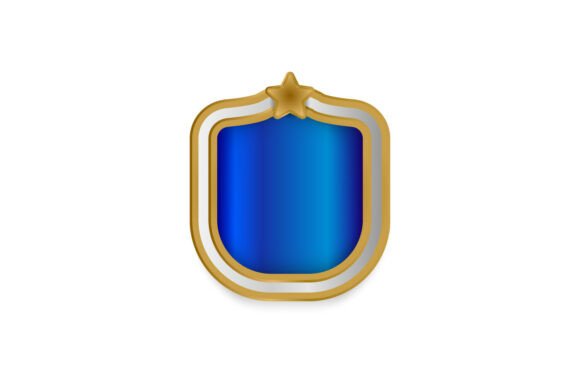 Download Golden Shield Badge and Label Retro Shape Design - Shape Collection