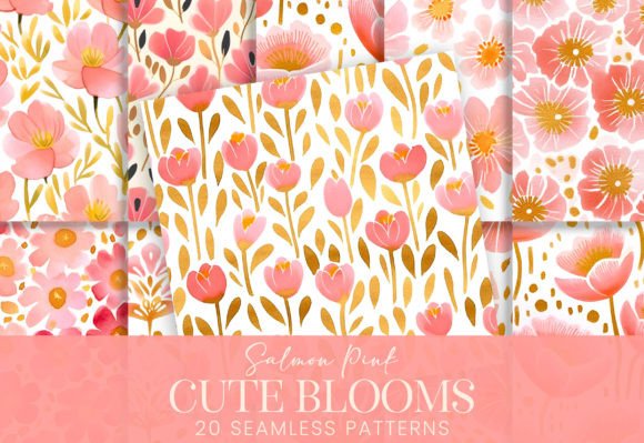 Download Cute Salmon Pink Floral Blossom Patterns - Cute Collection