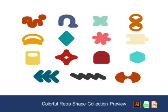 Download Colorful Retro Shape Collection - Shape Collection