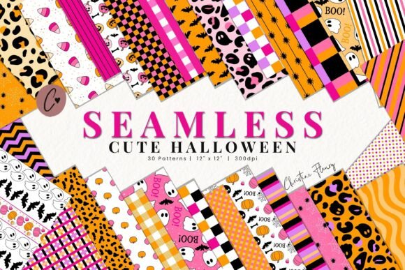 Download 30 Seamless Cute Halloween Digital Paper - Cute Collection