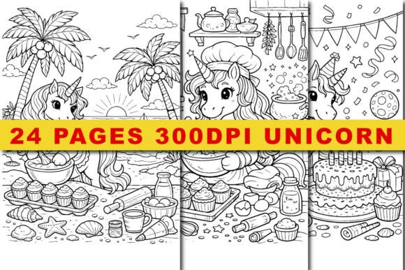 Download 24 Cute Unicorn Coloring Pages Bundle - Cute Collection