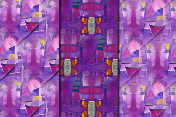 Download Retro Shape Purple Color Digital Paper - Shape Collection
