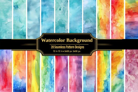 Download Dreamy Rainbow Watercolor Background Set - Premium Bundle