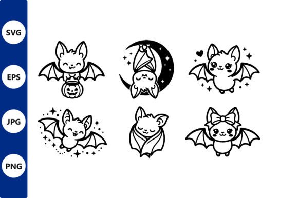 Download Cute Cartoon Bats Halloween Vector - Cute Collection