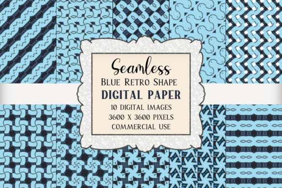Download Blue Retro Shape - Shape Collection